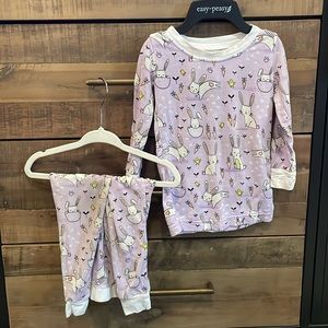 Little Sleepies lavender Easter print. Size 12-18 month long sleeve and pant set